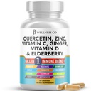 Quercetin Zinc Vitamin C Vitamin D Bromelain Elderberry - Nettle Supplement with Artemisinin, Sea Moss, Echinacea - 60 Count