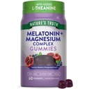 Nature's Truth Melatonin with Magnesium Gummies | 60 Count | Plus L-Theanine | Blueberry Pomegranate Flavor | Vegan, Non-GMO & Gluten Free Supplement