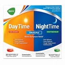 AXIV Day & Night Cold & Flu Medicine Combo Pack Softgels, Daytime & Nighttime Relief for Headache, Fever, Sore Throat, Minor Aches & Pains, & Cough, 48 Softgels