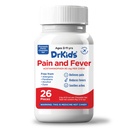 Dr. Kids Children’s Pain and Fever Chewable Gels – Pain Relief and Fever Reducer for Kids Ages 2–11, 80 mg Chewable Acetaminophen for Headache, Sore Throat, Cold & Flu, Pineapple Flavor, 26 Count