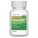 HealthCareAisle Allergy Relief Cetirizine Hydrochloride Tablets, 10 mg | 300 Tablets, Original Prescription Strength, 24-Hour Relief