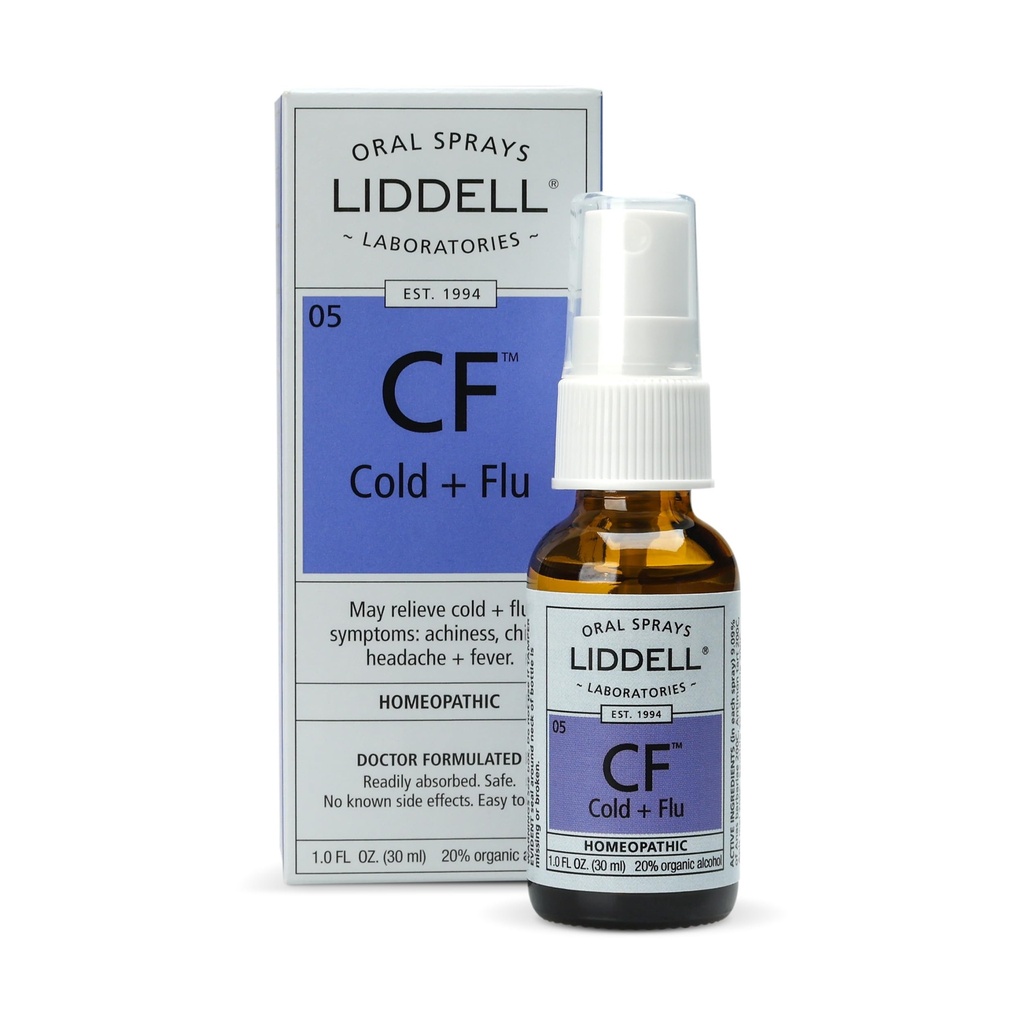 Liddell Homeopathic Cold and Flu Spray, 1 Ounce, Natural Relief for Sinus Congestion, Achiness, Chills, Headache and Fever