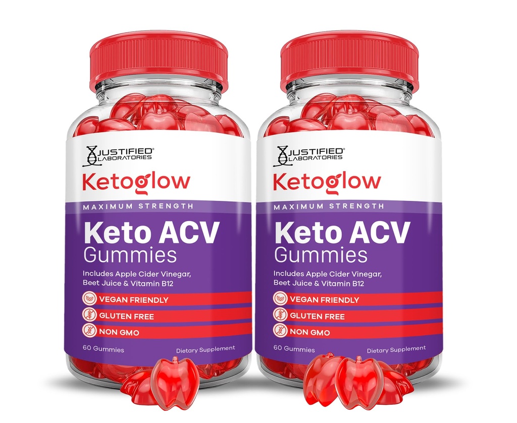 (2 Pack) Keto Glow Keto ACV Gummies Advanced Formula 1000MG Ketoglow Keto Gummies Apple Cider Vinegar Formed with Ρόδι Σκόνη χυμού τεύτλων B12 Vegan Non GMO 120 Gummys