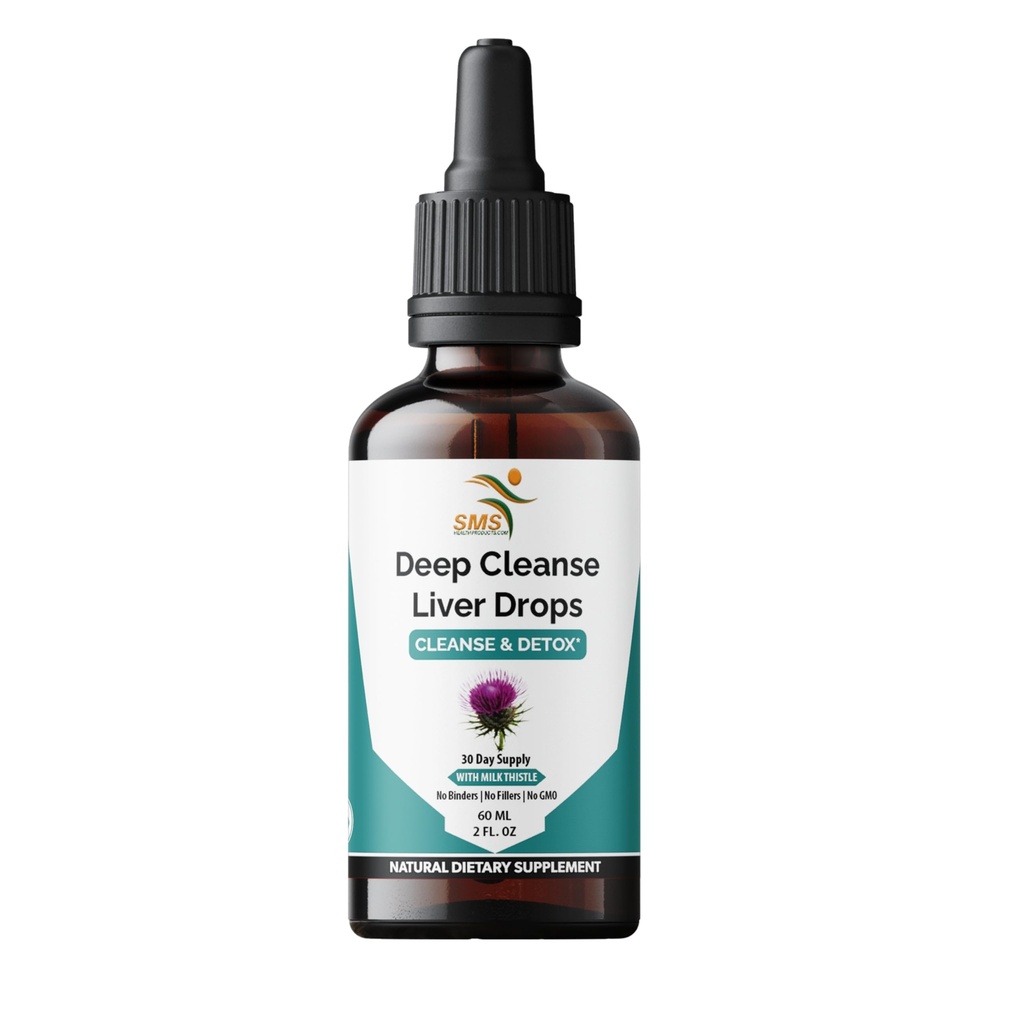 Βαθιά Liquid Strops Liquid Liquid Cleanse με γαϊδουράγκαθο γάλακτος, εκχύλισμα Artichoke, φύλλο Dandelion & κουρκουμίνη για Detox, Επισκευή & Ανοσία - Βιολογικό, μη-GMO - 2 fl oz μπουκάλι
