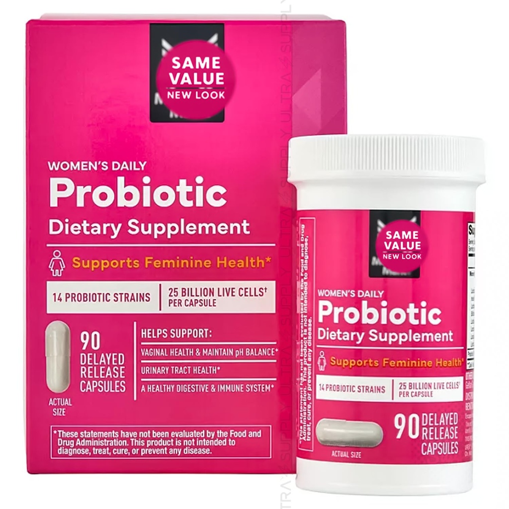 Μέλη Mark Women's Probiotic 25 Billion CFU – 14 Strains, Καθυστερημένες κάψουλες απελευθέρωσης, 90 Count