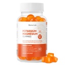 BionerLab Κάλιο Μαγνήσιο Gummies με βιταμίνη D3 B6 C - Υψηλή Απορρόφηση Κάλιο 99mg Μαγνήσιο Γλυκινικό 250mg Μασώμενα συμπληρώματα για γυναίκες άνδρες Ενήλικες Παιδιά
