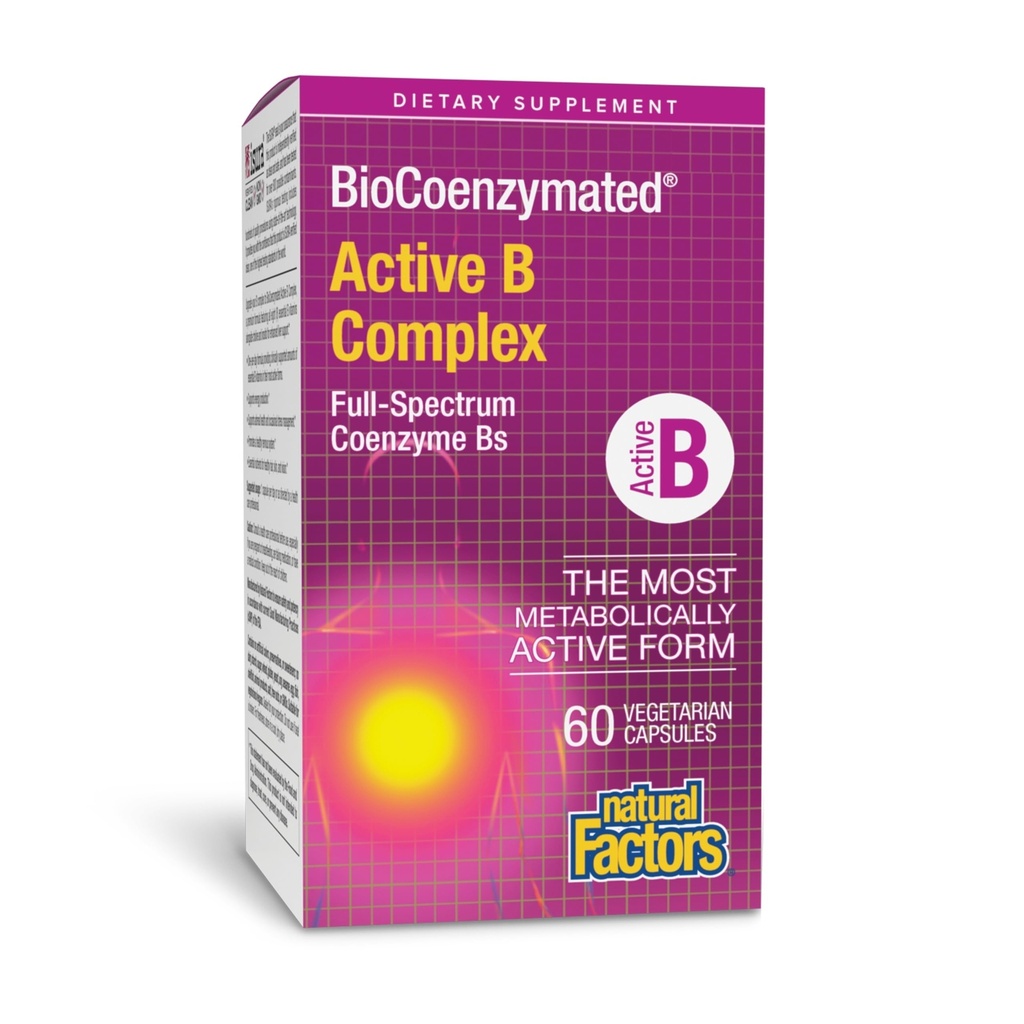 Natural Factors, BioCoenzymated Active B Complex, 60 Capsules (60 Servings)