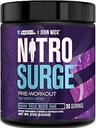 Jacked Factory X John Wick - Nitrosurge Wick Pre Workout Supplement - Intense Energy, Battle-Ready Focus, Unstoppable Commitment, and Sheer Will - 30 Servings, Baba Yaga Blue Raz