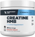 Transparent Labs Creatine HMB - Creatine Monohydrate Powder with HMB for Muscle Growth, Increased Strength, Enhanced Energy Output, and Improved Athletic Performance - 30 Servings, Hawaiian Splash