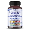 CORTISOL Υγεία Ashwagandha Μαγνήσιο Χαμομήλι L-Θεανίνη - Κατασκευασμένο στις ΗΠΑ
