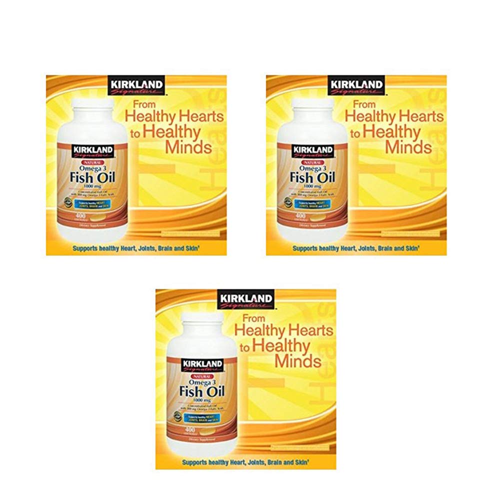 Kirkland Signature Fish Oil 1000 mg., 400 Softgels (3 Pack)