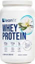LeanFit WHEY Protein Natural Vanilla – 100% Whey Protein Powder, 24g Protein Per Serving – Grass-Fed, Gluten-Free, Low Carb, BCAAs, Amino Acid – 23 Servings, 1.83 Pound Tub
