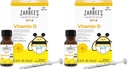 Zarbee's Vitamin D Drops for Infants,400IU (10mcg) Baby & Toddler Liquid Supplement,Newborn & Up,Dropper Syringe Included,0.47 Fl Oz,(Pack of 2)