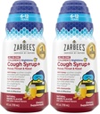 Zarbee's Kids All-in-One Nighttime Cough for Children 6-12 with Dark Honey, Turmeric, B-Vitamins & Zinc, 1 Pediatrician Recommended, Drug & Alcohol-Free, Grape Flavor, 4FL Oz (Pack of 2)