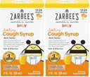 Zarbee's Baby Soothing Cough Syrup with Dark Honey; Natural Peach & Honey Flavor; 2 Fl Oz (Pack of 2)