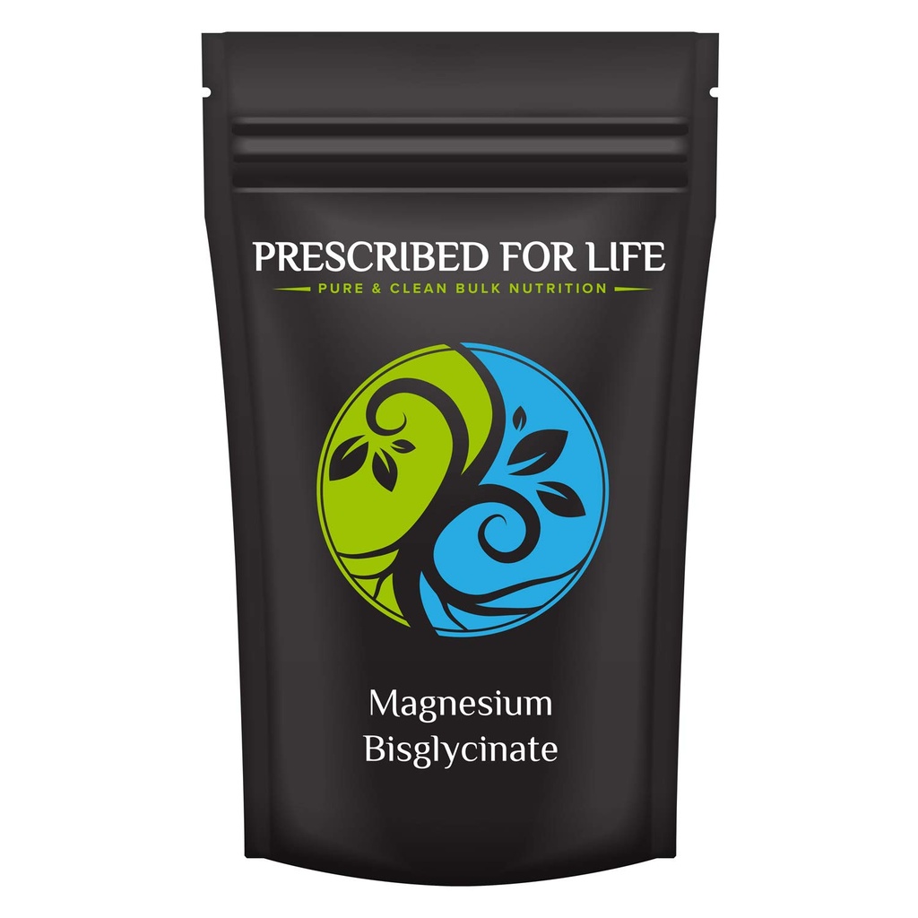 Prescribed for Life Magnesium Bisglycinate Chelate Powder - 10% Mag | Pure Magnesium Supplement | Gluten Free, Non GMO, Vegan, No Fillers (12oz / 340g)
