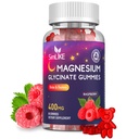 Magnesium Glycinate Gummies 400mg, High Absorption Magnesium Gummies with L-Theanine, Ashwagandha & GABA for Relaxation, Stress Relief & Sleep, Sugar Free, Vegan, 60 Raspberry