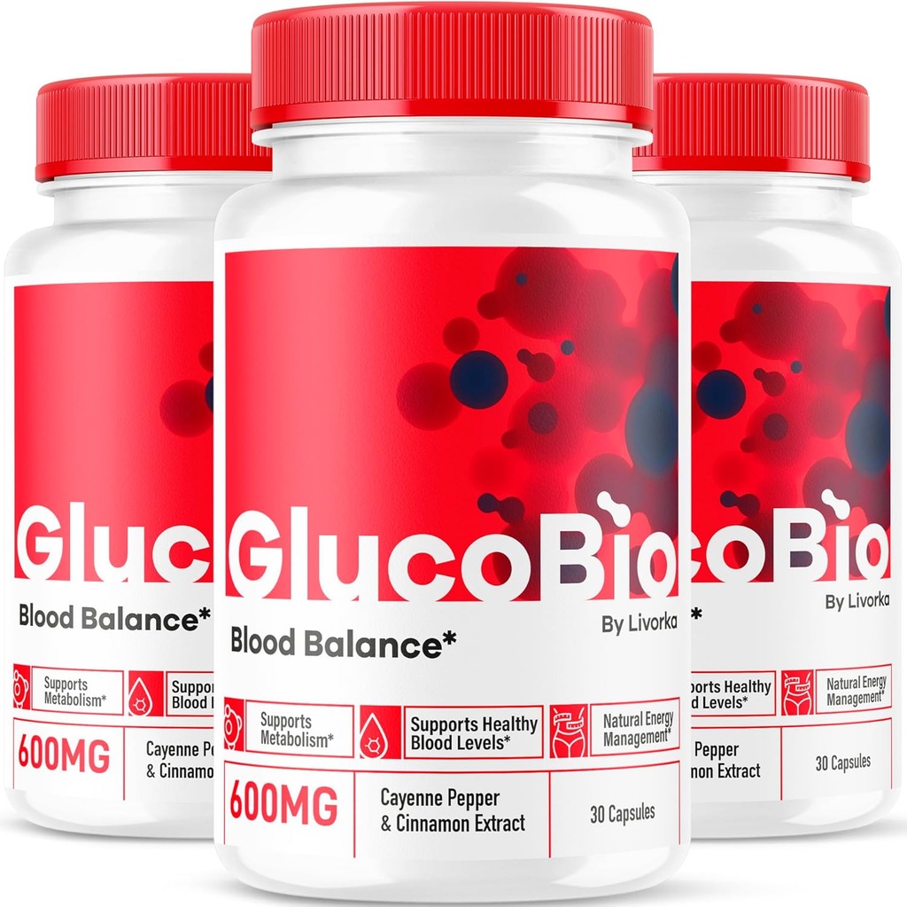 (3 Pack) GlucoBio κάψουλες - Επίσημη Gluco Bio υποστήριξη χάπια, Σύνθετη Formula για τη συνολική ισορροπία, GlucoBio χάπια, GlucoBio συμπλήρωμα, Glucovio Κριτικές, 90 κάψουλες για 3 μήνες