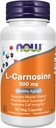 NOW Συμπληρώματα Τροφίμων, L-Καρνοσίνη (Beta-Alanyl-L-Histidine) 500 mg, Υγιής γήρανση, 50 κάψουλες Veg