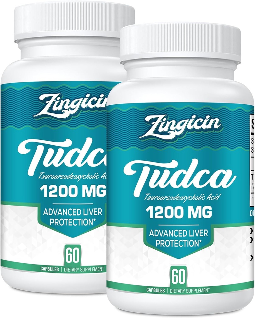 Συμπλήρωμα TUDCA 1200mg - 120 κάψουλες λαχανικών, Ισχυρό TUDCA Άλατα Bile συμπληρώματα για το συκώτι, δυσπεψία