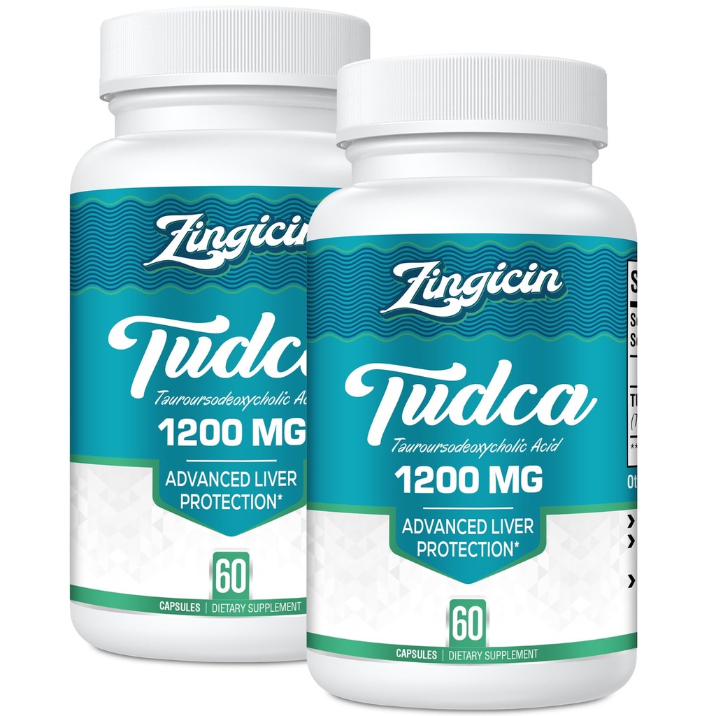 Συμπλήρωμα TUDCA 1200mg - 120 κάψουλες λαχανικών, Ισχυρό TUDCA Άλατα Bile συμπληρώματα για το συκώτι, δυσπεψία