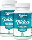 Συμπλήρωμα TUDCA 1200mg - 120 κάψουλες λαχανικών, Ισχυρό TUDCA Άλατα Bile συμπληρώματα για το συκώτι, δυσπεψία