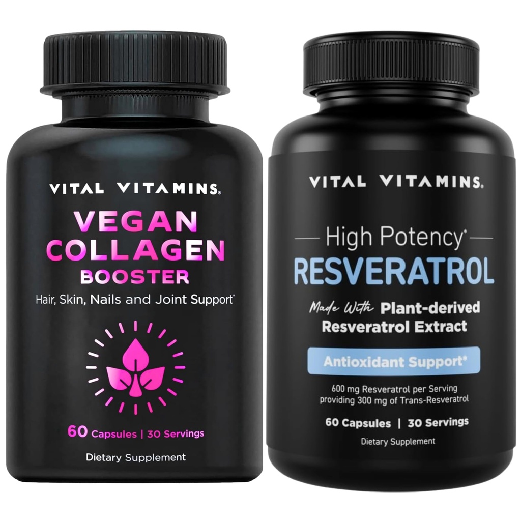 Vital Vitamins Vegan Collagen Booster + Resveratrol Capsules