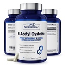 1MD Nutrition NAC Supplement N-Acetyl Cysteine - NAC 600 mg - Αντιοξειδωτικά Υποστηρίζει Detox και Glutathione Παραγωγή - N Acetylcysteine αναπνευστικό συμπλήρωμα για την υγεία του πνεύμονα - 60 κάψουλες