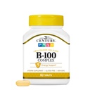 21st Century B- 100 Complex Prodonged Release Tablets, 60 Count (Pack of 1), High Potency Vitamin B Complex για το νευρικό σύστημα, την ενεργειακή υποστήριξη, περιλαμβάνει βιταμίνη Β1, Β2, Β6, Βιοτίνη & Ασβέστιο