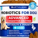 Probiotics for Dogs - Υποστηρίξτε την υγεία των ούρων, Ichy δέρμα, Αλλεργίες, Ανοσία, Ισορροπία της ζύμης - Προβιοτικά σκύλου και Digestive Ένζυμα με τα πρεβιοτικά - Μειώστε τη Διάρροια, Αέριο - 120 Προβιοτικά μάσημα για σκύλους
