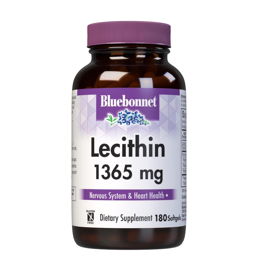 BlueBonnet Nutrition Lecithin 1365 mg, 180 softgels