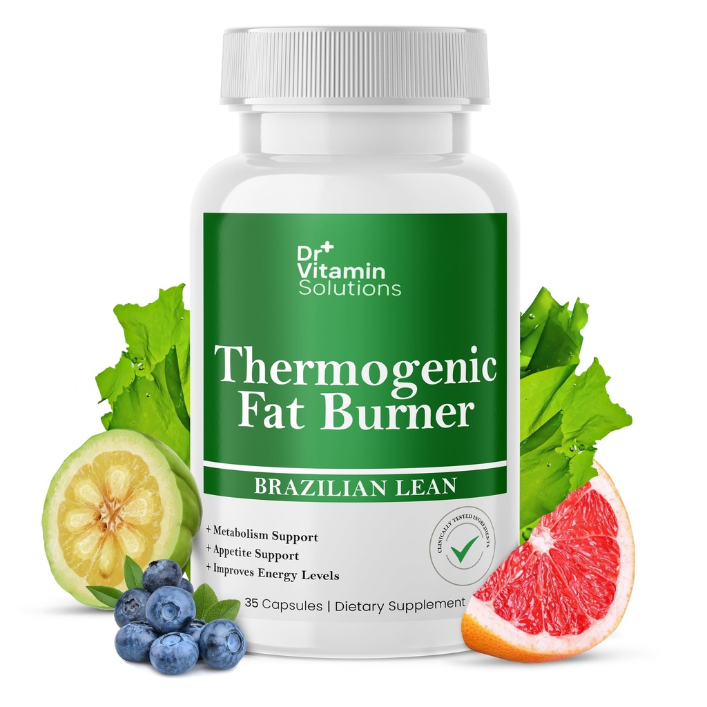 Thermogenic Fat Burner Brazilian Lean - Weight Loss Pills for Women & Men | Appetite Suppressant & Metabolism Booster w/Green Tea, Garcinia | Belly Fat, Energy & Bloating Support - 35 Capsules