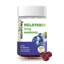 Nature's Key Melatonin Gummies for Kids & Adults, 2.5mg 5mg or 10mg Dose Gummy with Vitamin B6, Natural Blueberry Flavor 120 Ct