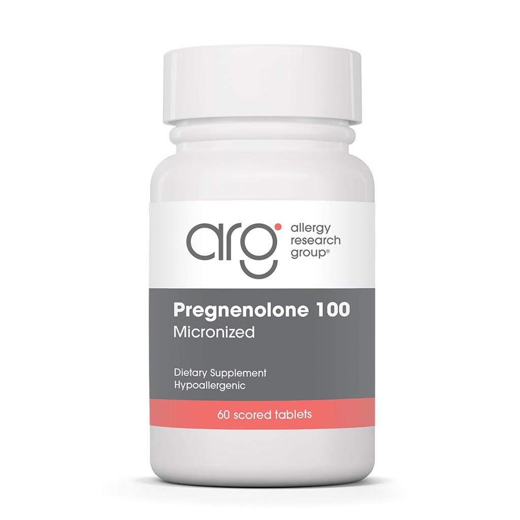 Ομάδα Έρευνας Αλλεργίας Pregnenolone 100mg - Συμπληρώματα Προγεστερόνης για γυναίκες & άνδρες, ορμονών & Στρες Υποστήριξη με φυσικό φυσικό φυσικό φυσικό φυσικό γιαμ, Μικρονωμένο Καθαρό Lipid Matrix, Plant Based - 60 δισκία