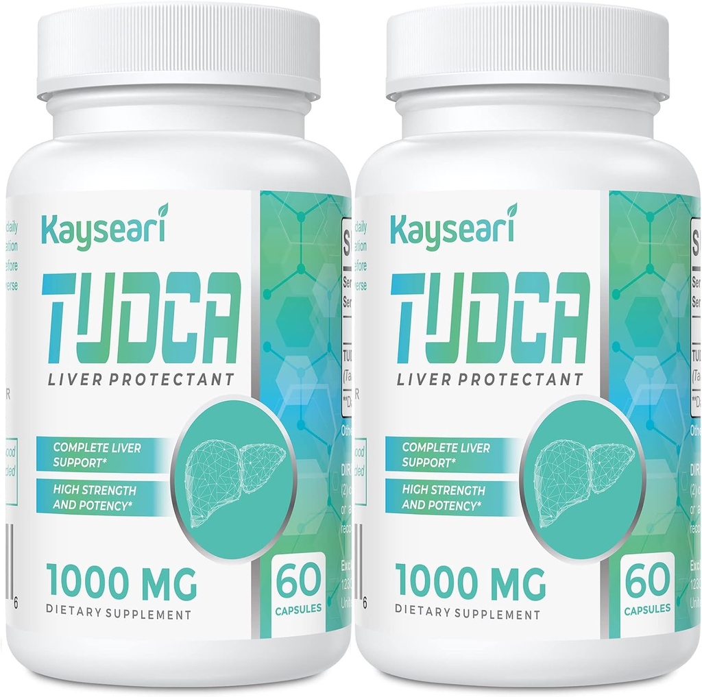 Συμπλήρωμα αλάτων TUDCA Bile 1000mg - 120 κάψουλες Veggie, Liver συμπλήρωμα υποστήριξης για το Detox Cleanse,Gelatin δωρεάν
