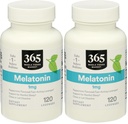 365 by Whole Foods Market, Melatonin 1Mg Peppermint, 120 LOunceenges (Pack of 2)