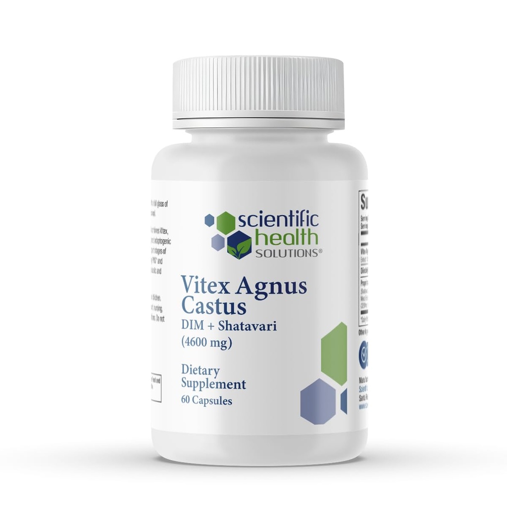 Vitex + DIM + Shatavari Hormone Balance Supplement – PMS, Menopause & Cycle Support for Women – Adaptogenic Complex with Maca, Ashwagandha, Dandelion – Vegan – 60 Capsules