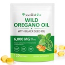 Oil of Oregano Softgels, 120 Count Oregano Oil Capsules Organic, 2 in 1 Oil of Oregano with Black Seed Oil, Natural Defense Supplement, Non-GMO, Easy to Swallow