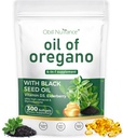 Oil of Oregano Softgels,300 Count, 4-in-1 Oil of Oregano with Black Seed Oil, Vitamin D3 & Elderberry for Immune & Digestive Health, Oregano Oil Capsules Organic, High Carvacrol & Thymoquinone,Non-GMO