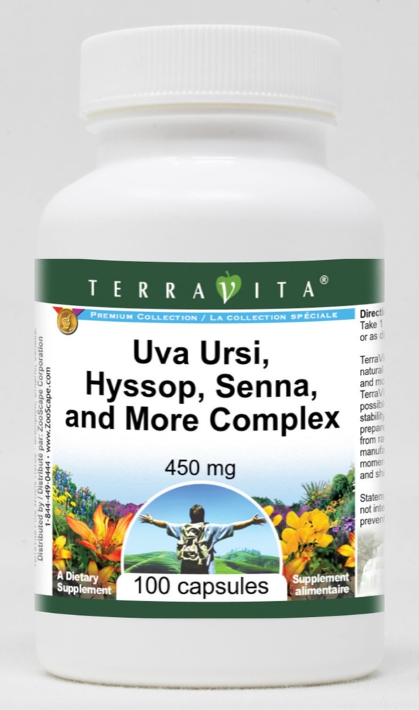 Uva Ursi, Hyssop, Senna, and More Complex - 450 mg (100 Capsules, ZIN: 512184)