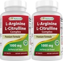 Best Naturals L- Arginine L- Citrulline Complex 1000 mg 250 δισκία (250 Count (Pack of 2))