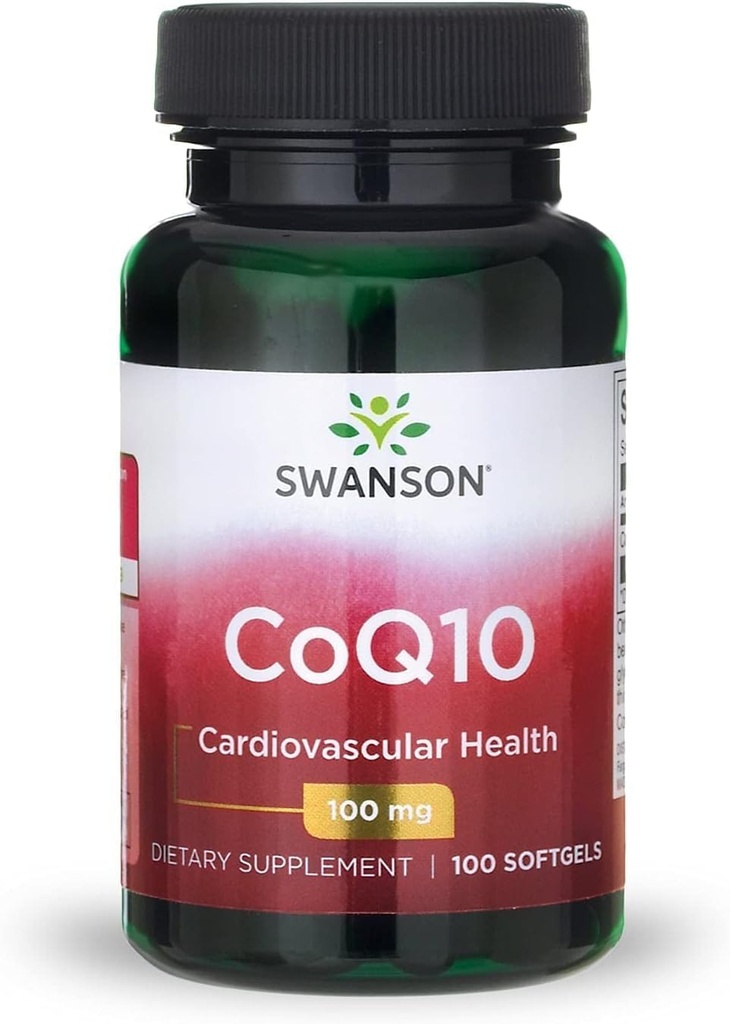 Swanson CoQ10 - Ενεργειακή Αντιοξειδωτική Υποστήριξη - Συμπλήρωμα συνένζυμου Q10 - (100 Softgels, 100mg έκαστος)