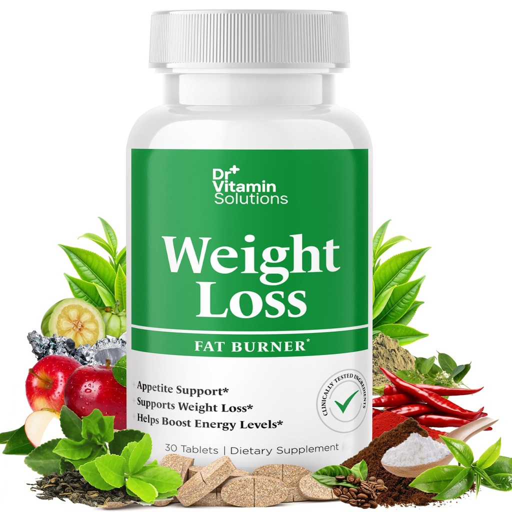 Fat Burner για γυναίκες και άνδρες, απώλεια βάρους & όρεξη χάπια καταπιεστικής διατροφής, θερμογόνο αναμνηστικό μεταβολισμού με πράσινο τσάι, Garcinia Cambogia, Chromium - Φυσικό, μη GMO - 30 ημερών προμήθεια, Δρ Βιταμίνη