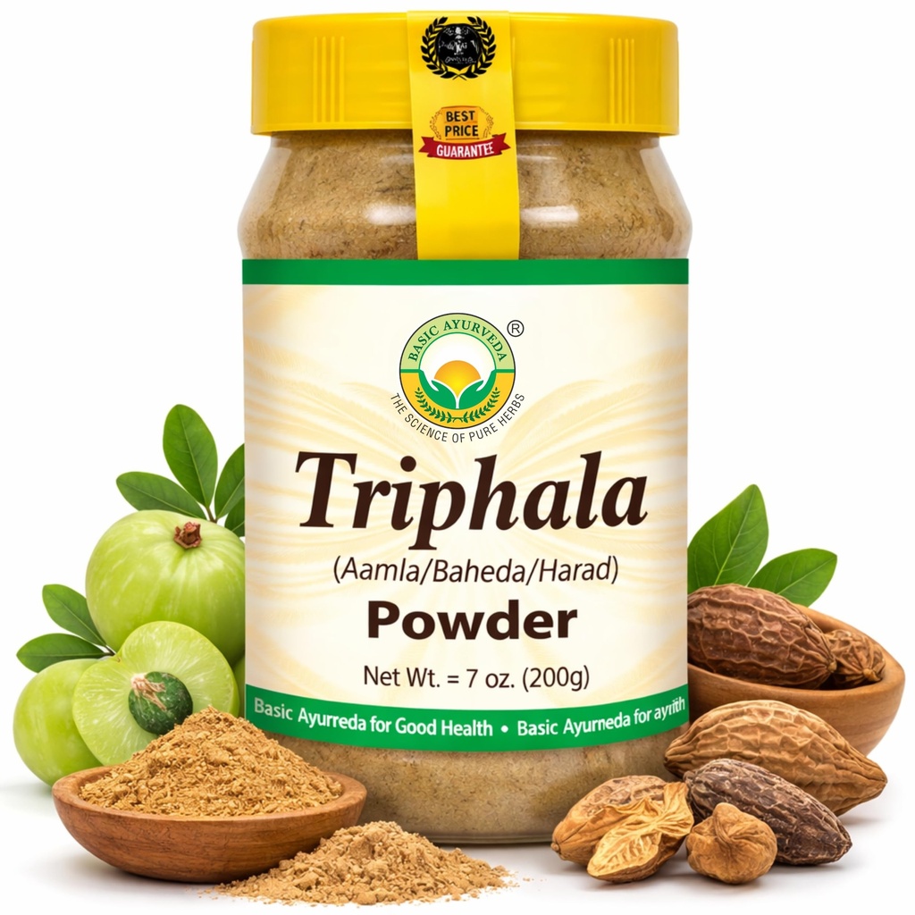 BASIC AYURVEDA Triphala Powder 7.05 Oz (200g) 