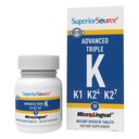 Superior Source Advanced Triple K - Bone Health & Strength Support Supplement - Φόρμουλα στήριξης ανοσίας με βιταμίνες K1 & K2 - Vitamin Aids Ασβέστιο Απορρόφηση - 30 δισκία άμεσης διάλυσης