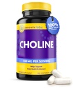 InnovixLabs Choline Supplement 550 mg, Pure Choline Bitartrate Brain Supplement for Memory and Focus, Supports Liver Function and Mental Clarity for Women and Men, Non-GMO, 50-Day Supply