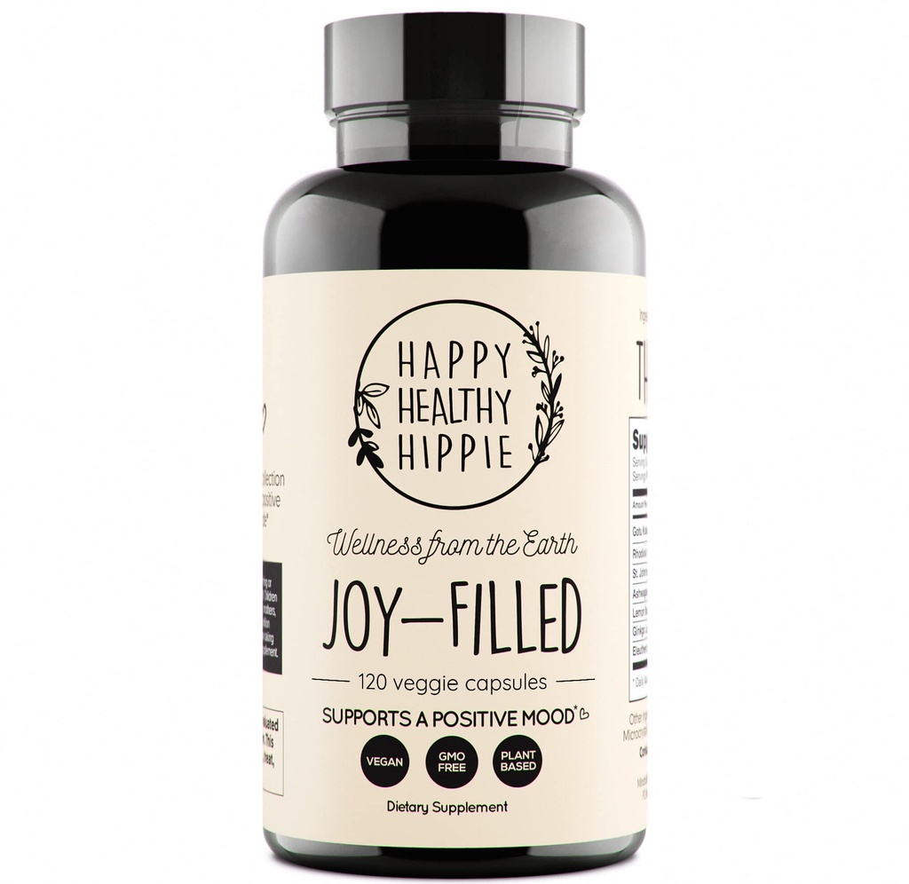 Joy-Filled Mood Support Supplement - 7 Herb Complex w/St. Johns Worts (120 Ct) 