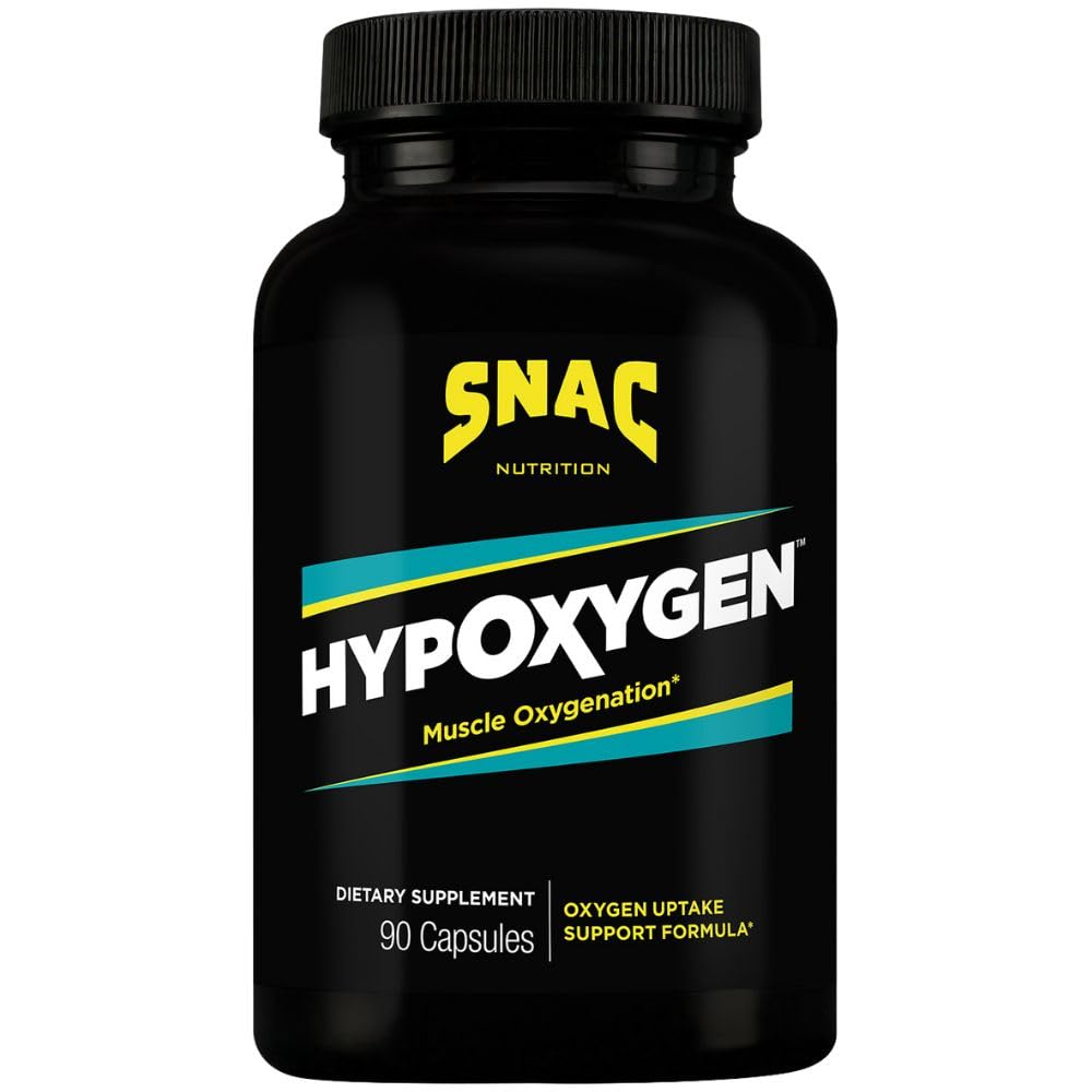 SNAC HypOxygen - μυϊκή απόδοση οξυγόνωσης & συμπλήρωμα αντοχής, βελτιώνει το VO2 Max & Assists του σώματος με την ανάκτηση από την άσκηση υψηλής επανάληψης, 90 κάψουλες Veggie (45 εξυπηρετούν)