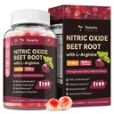 Totaria Beet Root Gummies - Beetroot Supplement with Grape Seed, Pomegranate, Vitamin C, B12 & B3 - Nitric Oxide Gummies for Heart, Blood Pressure & Cardiovascular Support Vegan, Non-GMO, Sugar Free