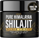 Shilajit Καθαρή οργανική ρητίνη Ιμαλαΐων - Φυσικό αυθεντικό εργαστήριο δοκιμαστεί Φόρμουλα για άνδρες, γυναίκες - Χωρίς βαρέα μέταλλα - 600mg Μέγιστη δύναμη με 85+ Trace Minerals Golden Grade Shilajit συμπλήρωμα (1 πακέτο)